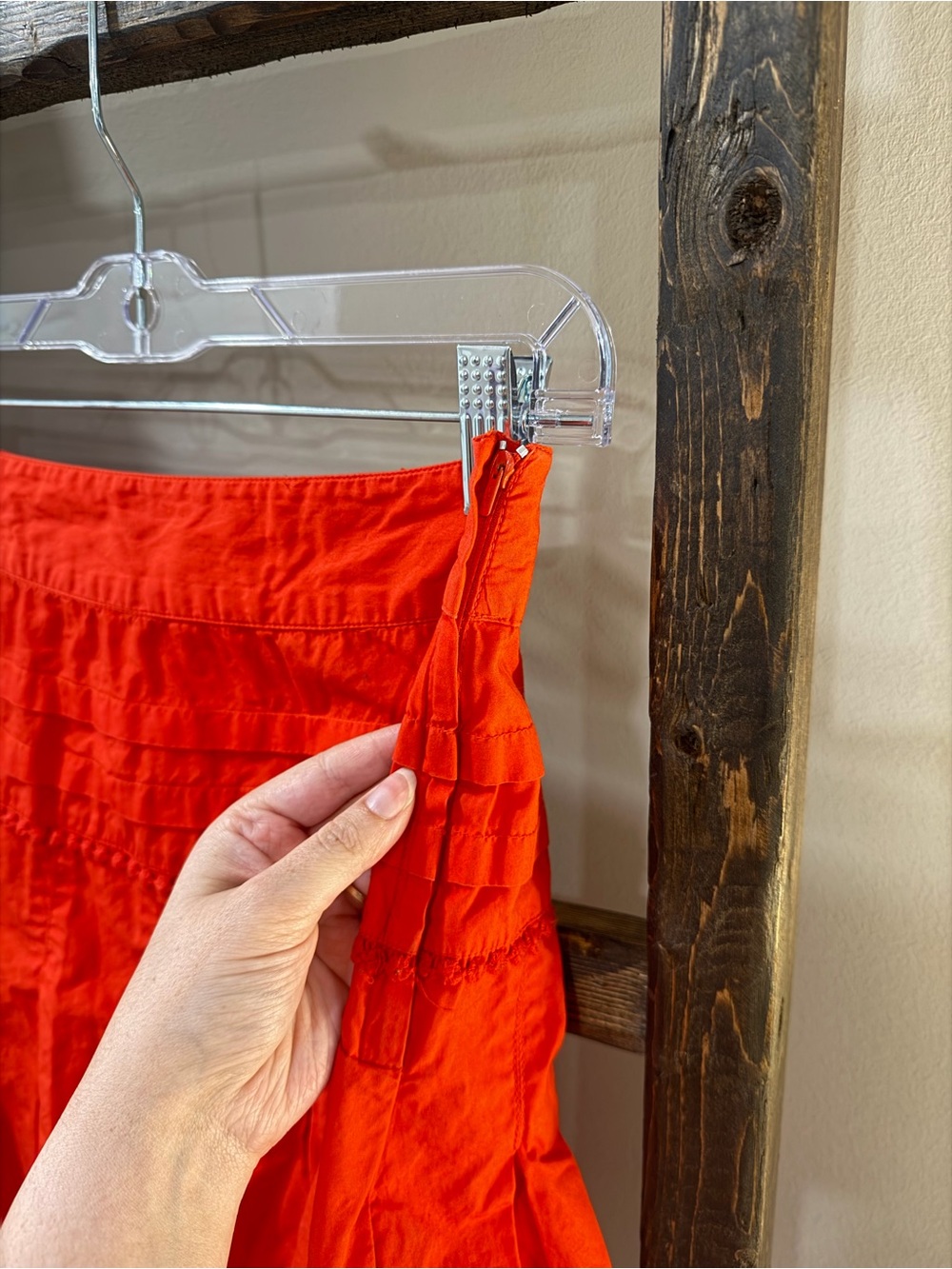 H&M Red Ruffle Skirt - Picture 3 of 7